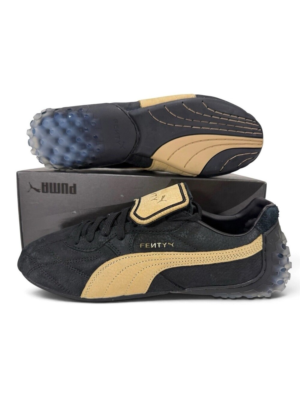 FENTY x PUMA Avanti LS Rihanna Sneakers 404779 01 BLACK Brown Women's Size 7